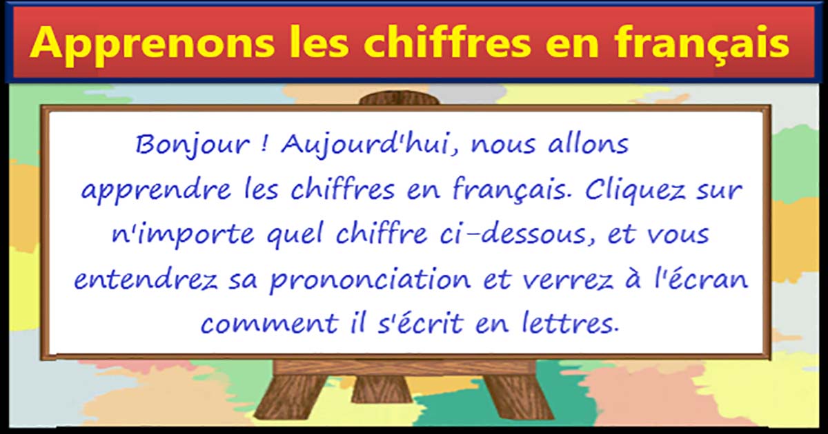 Découvrez les Nombres en Français avec des Images Interactifs