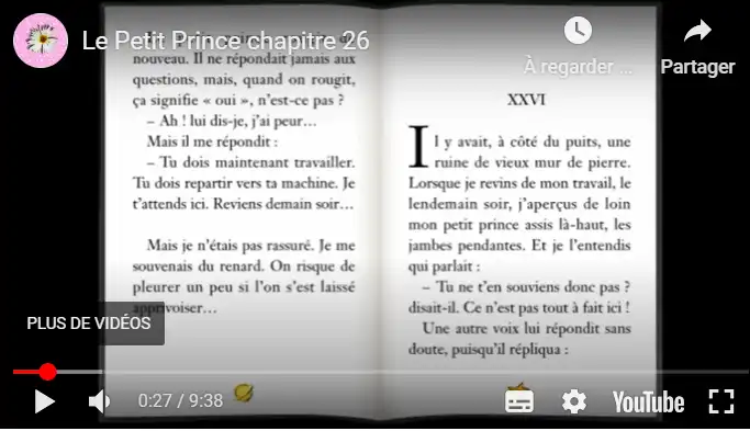 Le Petit Prince chapitre 26
