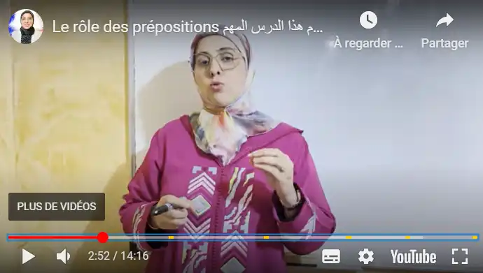 Le rôle des prépositions