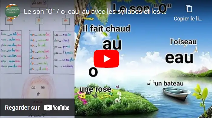 Le son "O" / o_eau_au avec les syllabes et les mots