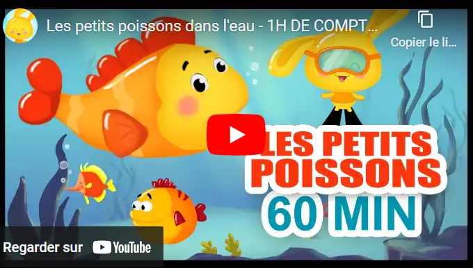 Les petits poissons dans l'eau -  DE COMPTINES POUR LES PETITS