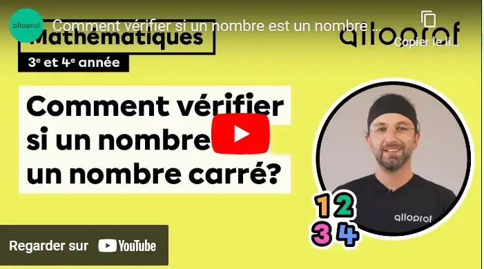 Comment vérifier si un nombre est un nombre carré