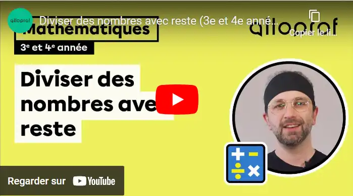 Diviser des nombres avec reste