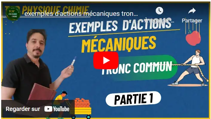 exemples d'actions mécaniques tronc commun partie 1