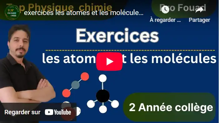 exercices: les atomes et les molécules