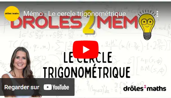 Mémo - Le cercle trigonométrique