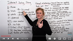 INTERNET DATING SLANG- hook up, sexting, Netflix & chill...