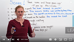 English Vocabulary & Slang- SCORE!!!