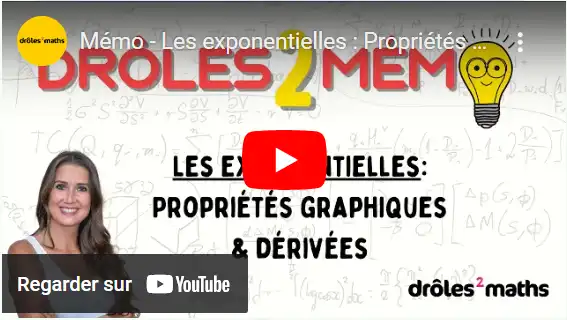 Mémo - Les exponentielles : Propriétés graphiques & dérivées